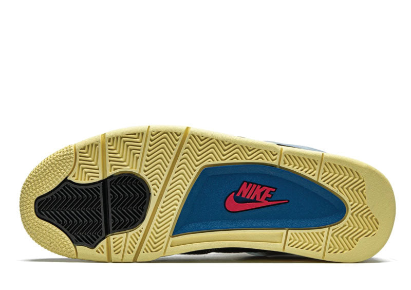 Air Jordan 4 Retro Union Noir Blue Bottom